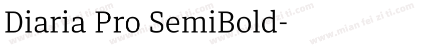 Diaria Pro SemiBold字体转换